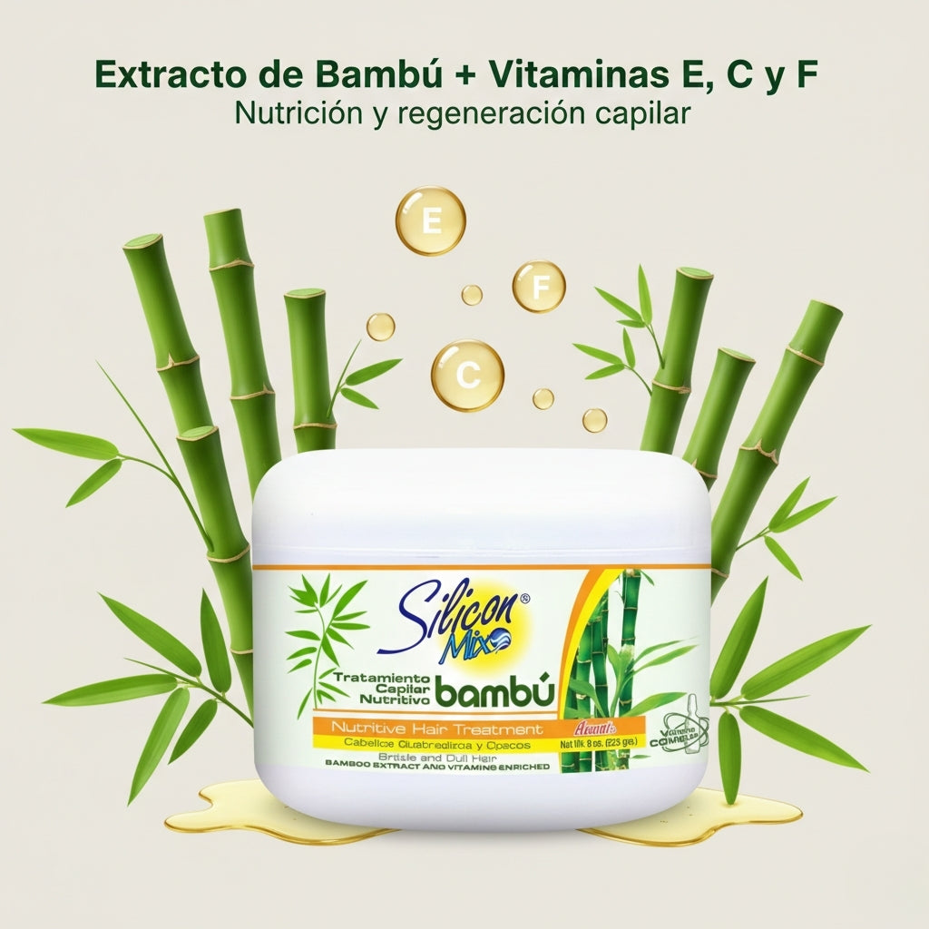 Tratamiento Capilar Nutritivo Bambú Silicon Mix – 8 oz