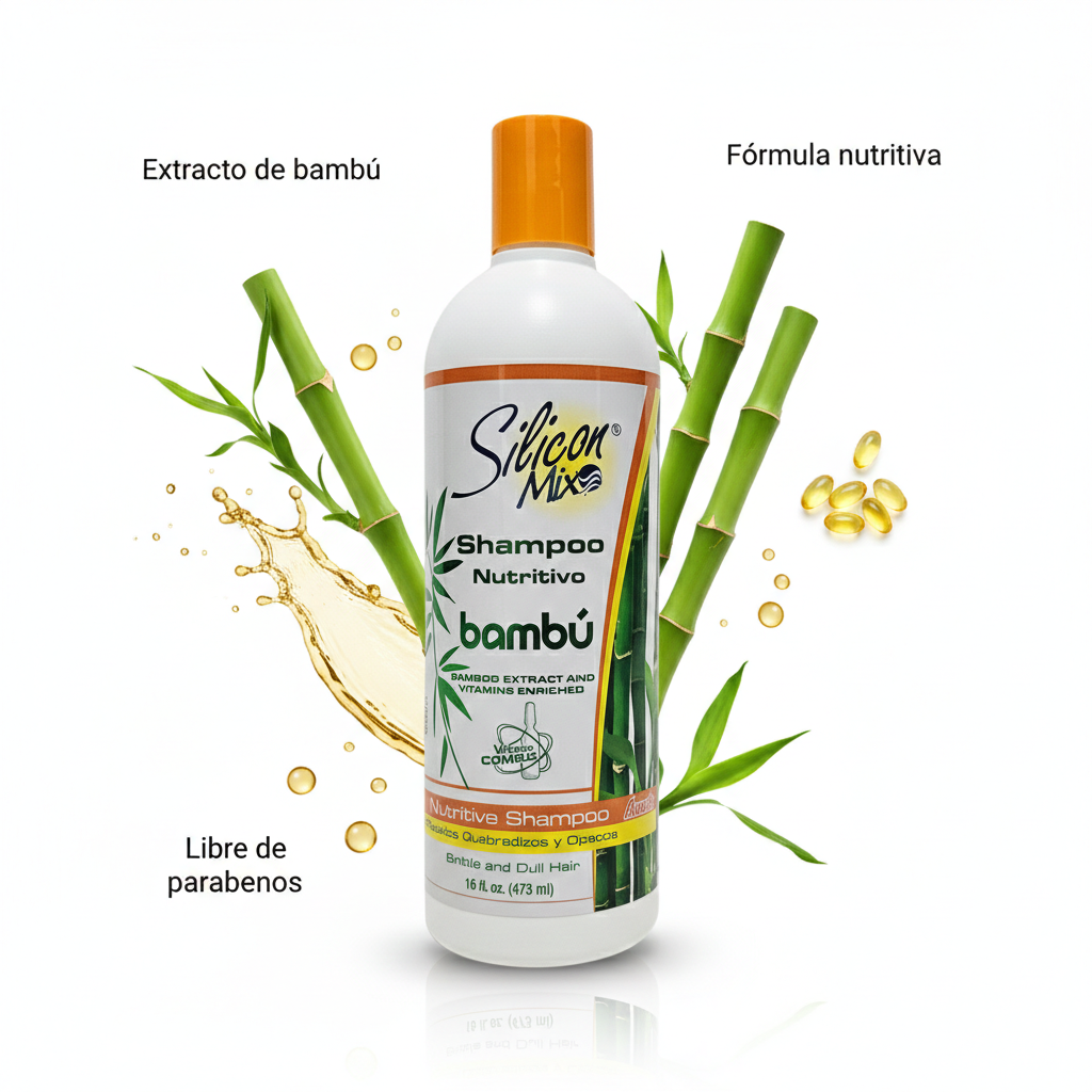 Shampoo Nutritivo Bambú Silicon Mix – 16 oz