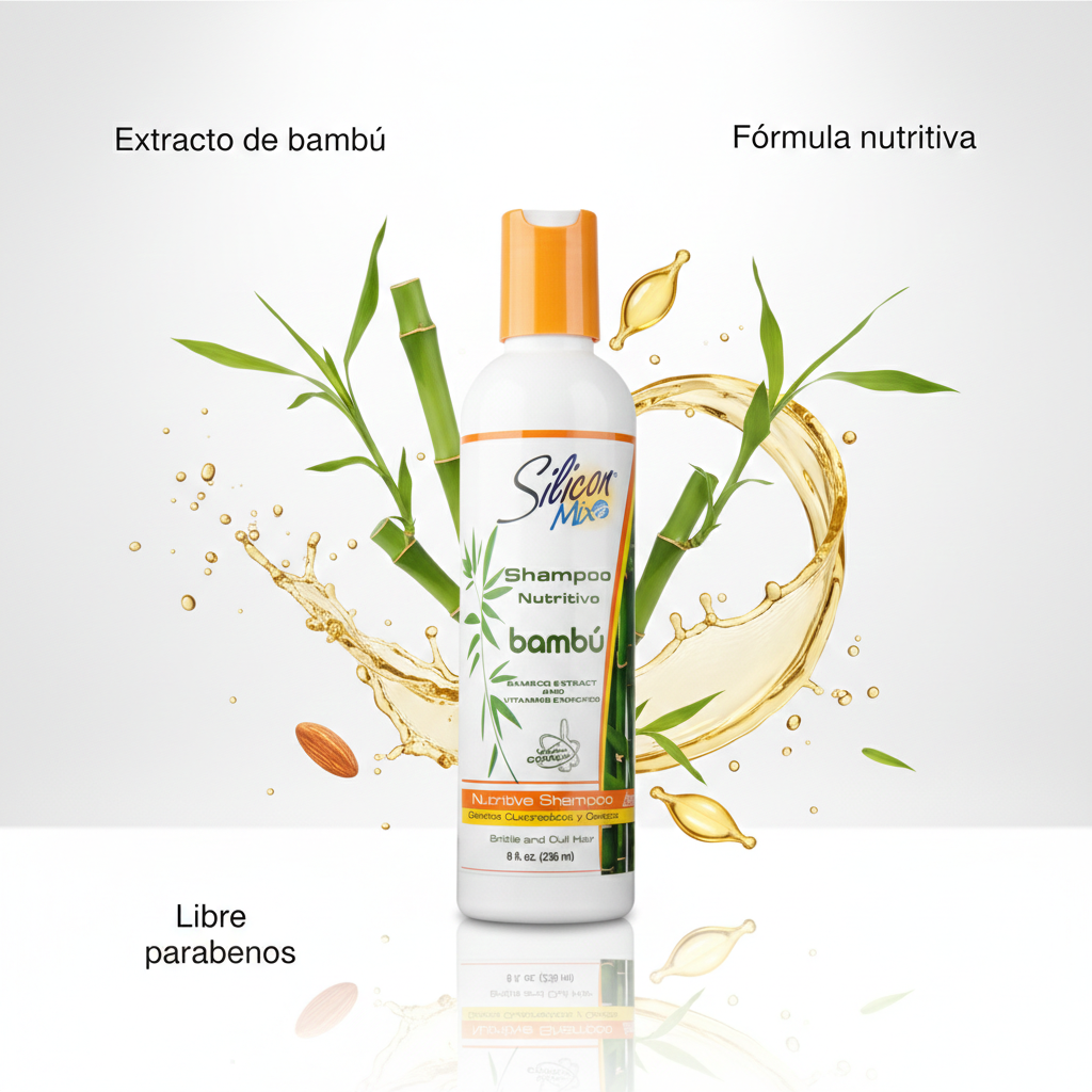 Shampoo Nutritivo Bambú Silicon Mix – 8 oz