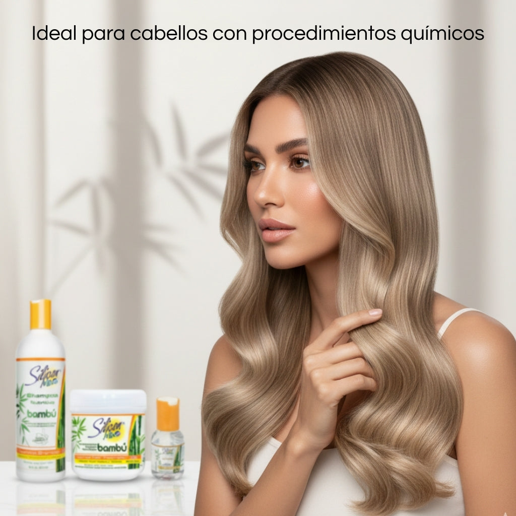 Rutina completa bambú + brillo 16oz