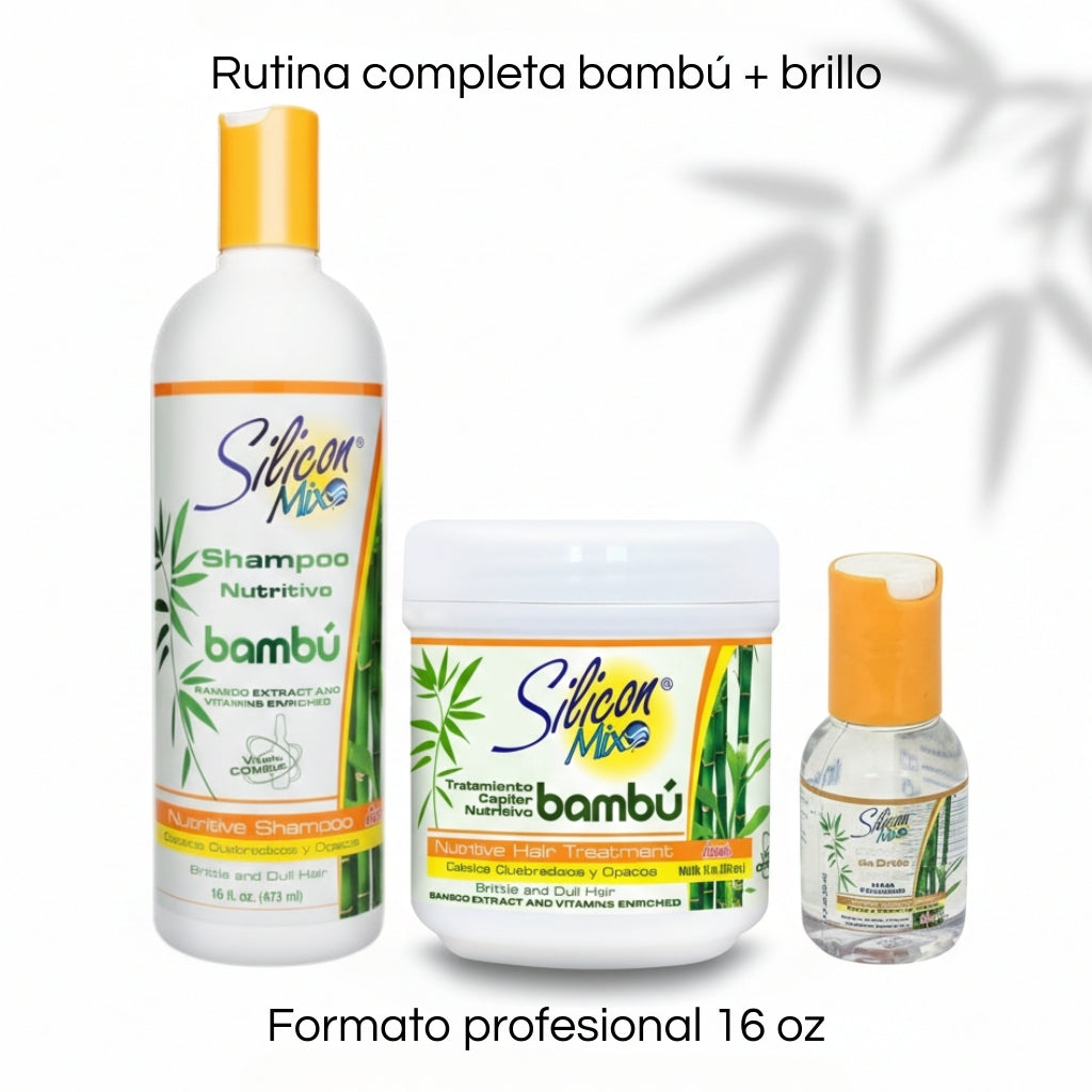 Rutina completa bambú + brillo 16oz