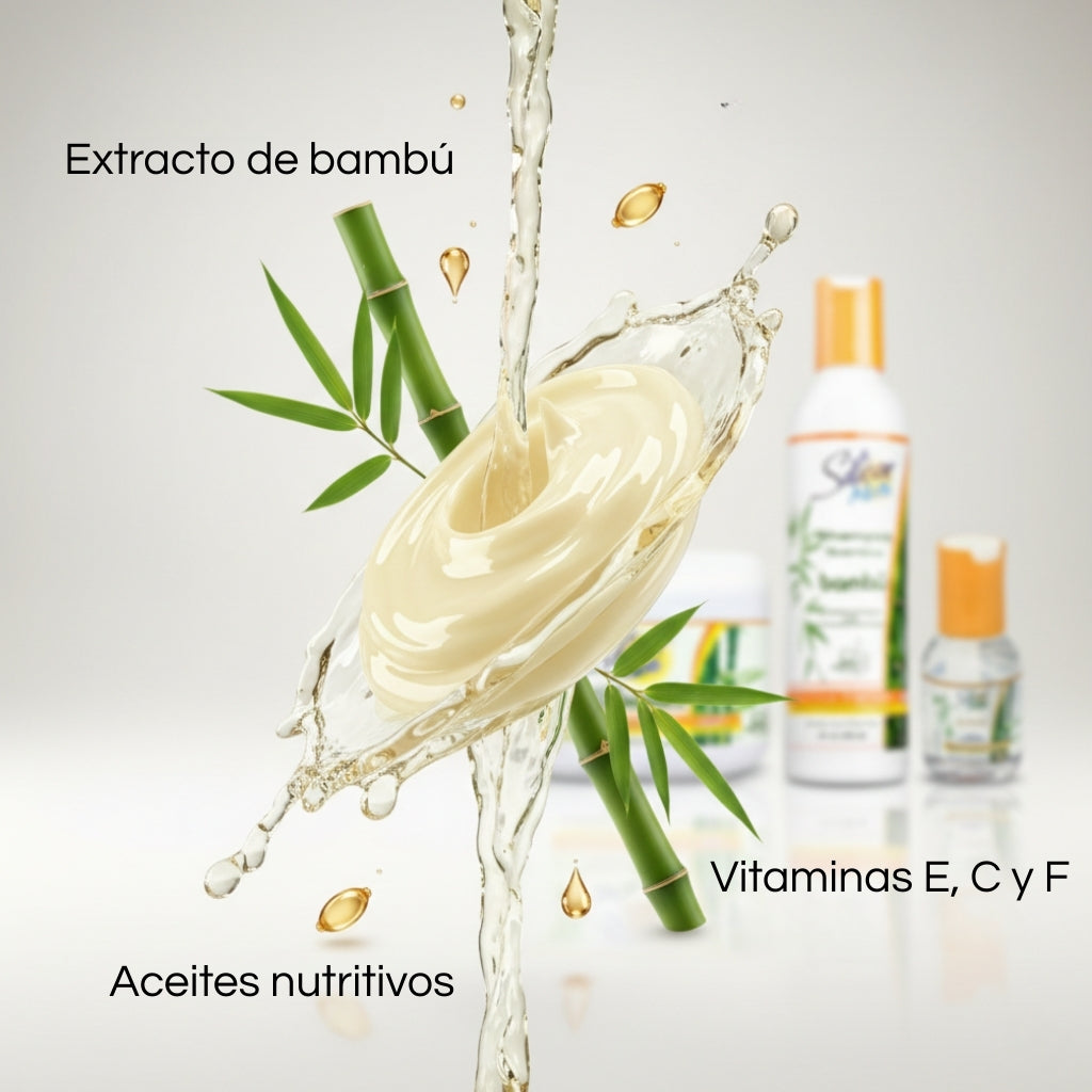 Rutina completa bambú + brillo 16oz