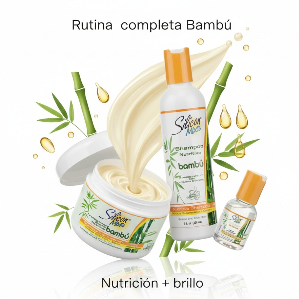 Rutina completa bambú + brillo 8oz