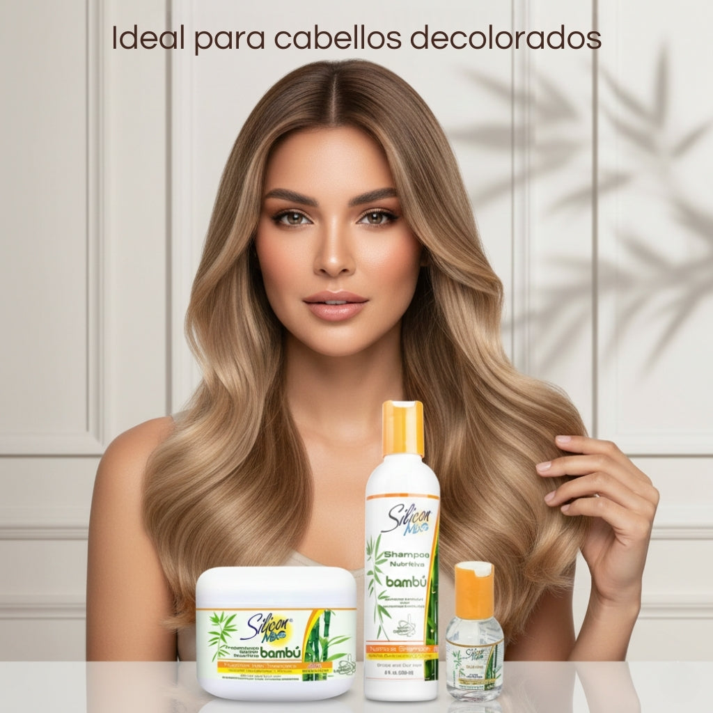 Rutina completa bambú + brillo 8oz