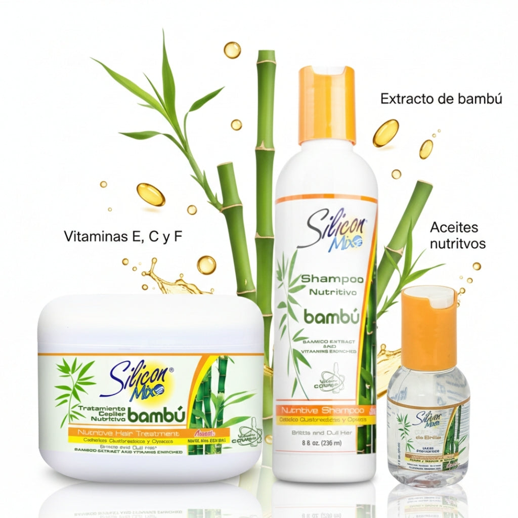 Rutina completa bambú + brillo 8oz