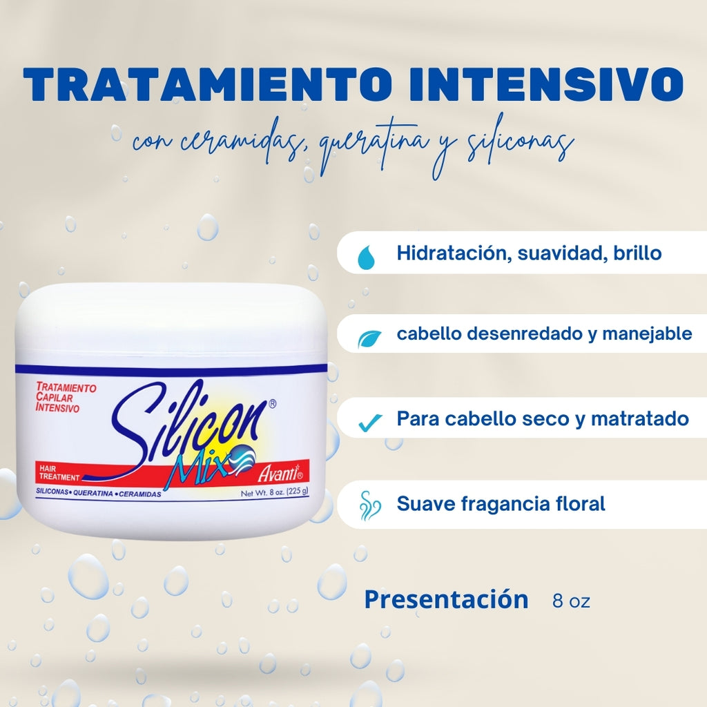 Tratamiento Capilar Hidratante Intensivo Silicon Mix – 8 oz