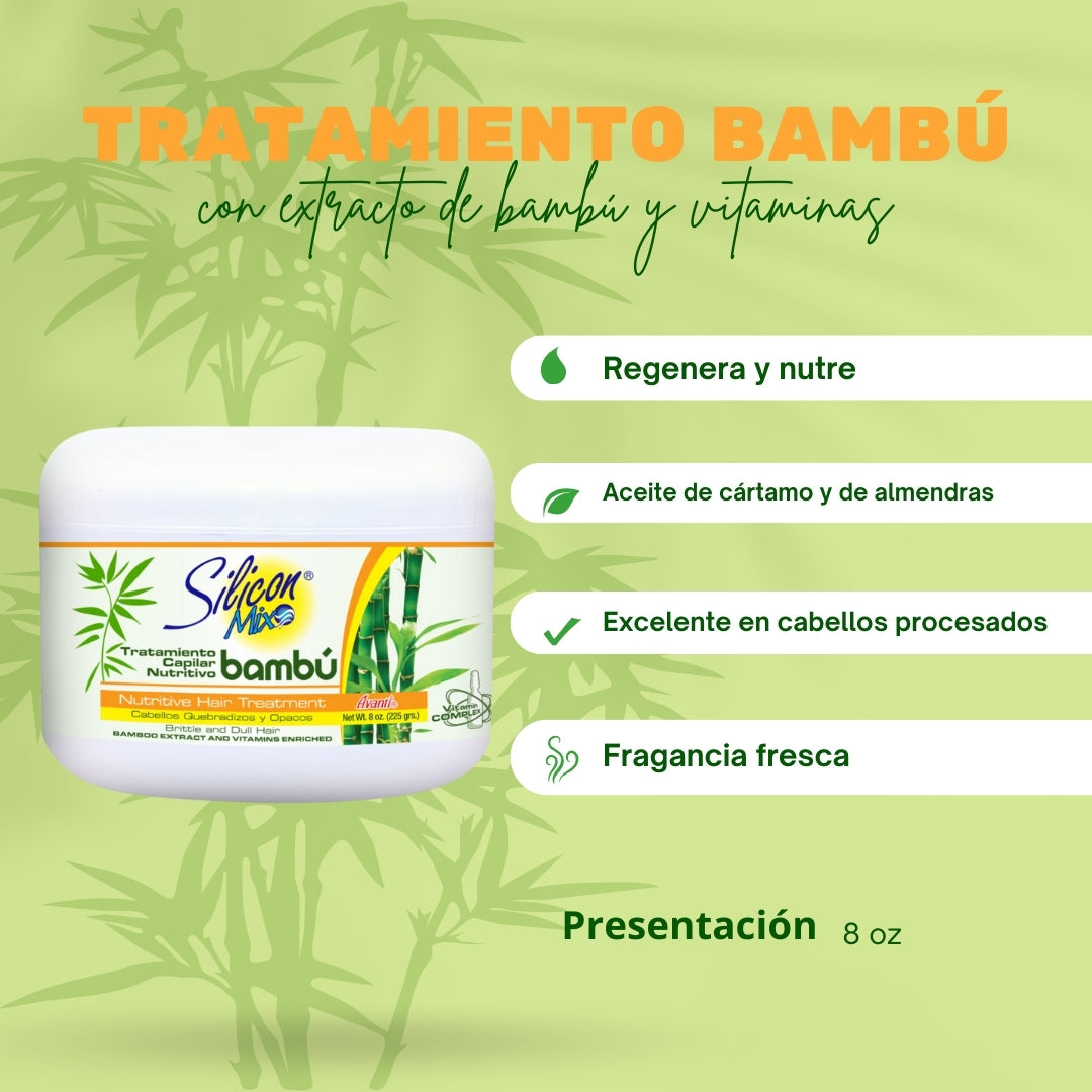 Tratamiento Capilar Nutritivo Bambú Silicon Mix – 8 oz