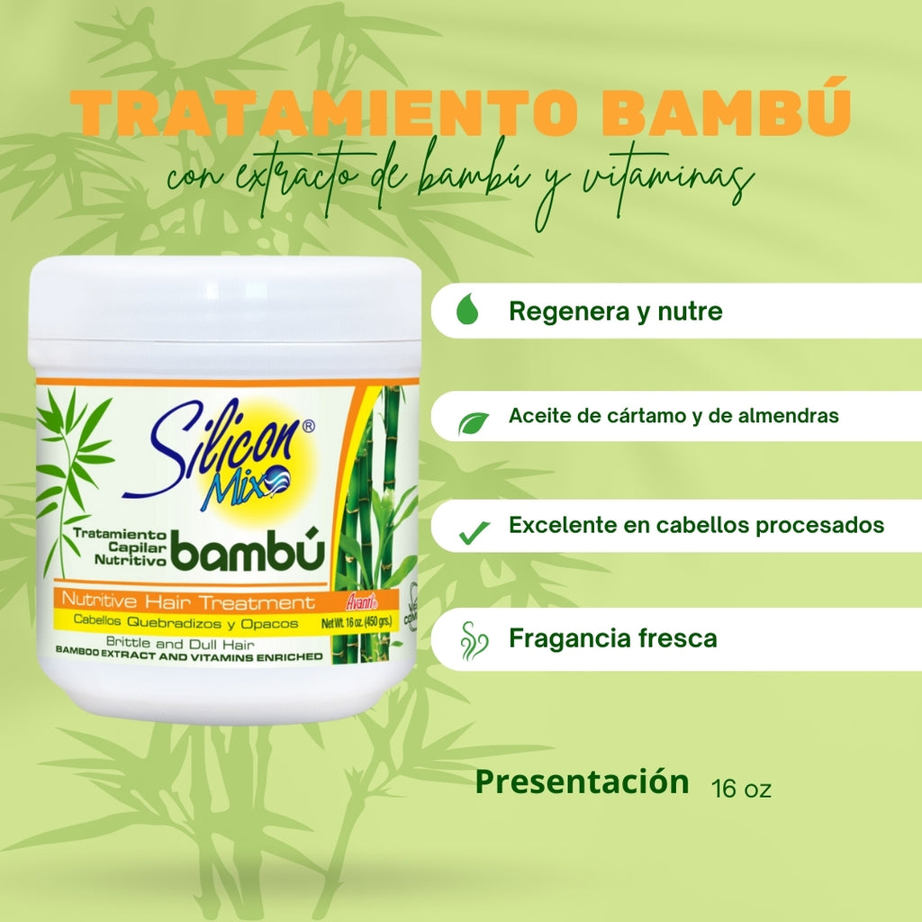 Tratamiento Capilar Nutritivo Bambú Silicon Mix – 16 oz