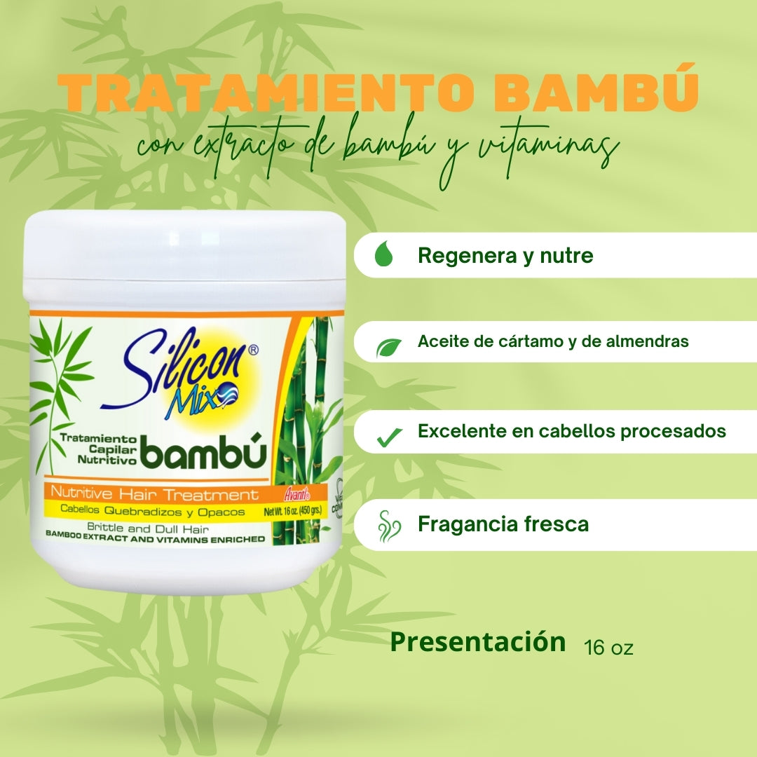 Tratamiento Capilar Nutritivo Bambú Silicon Mix – 16 oz
