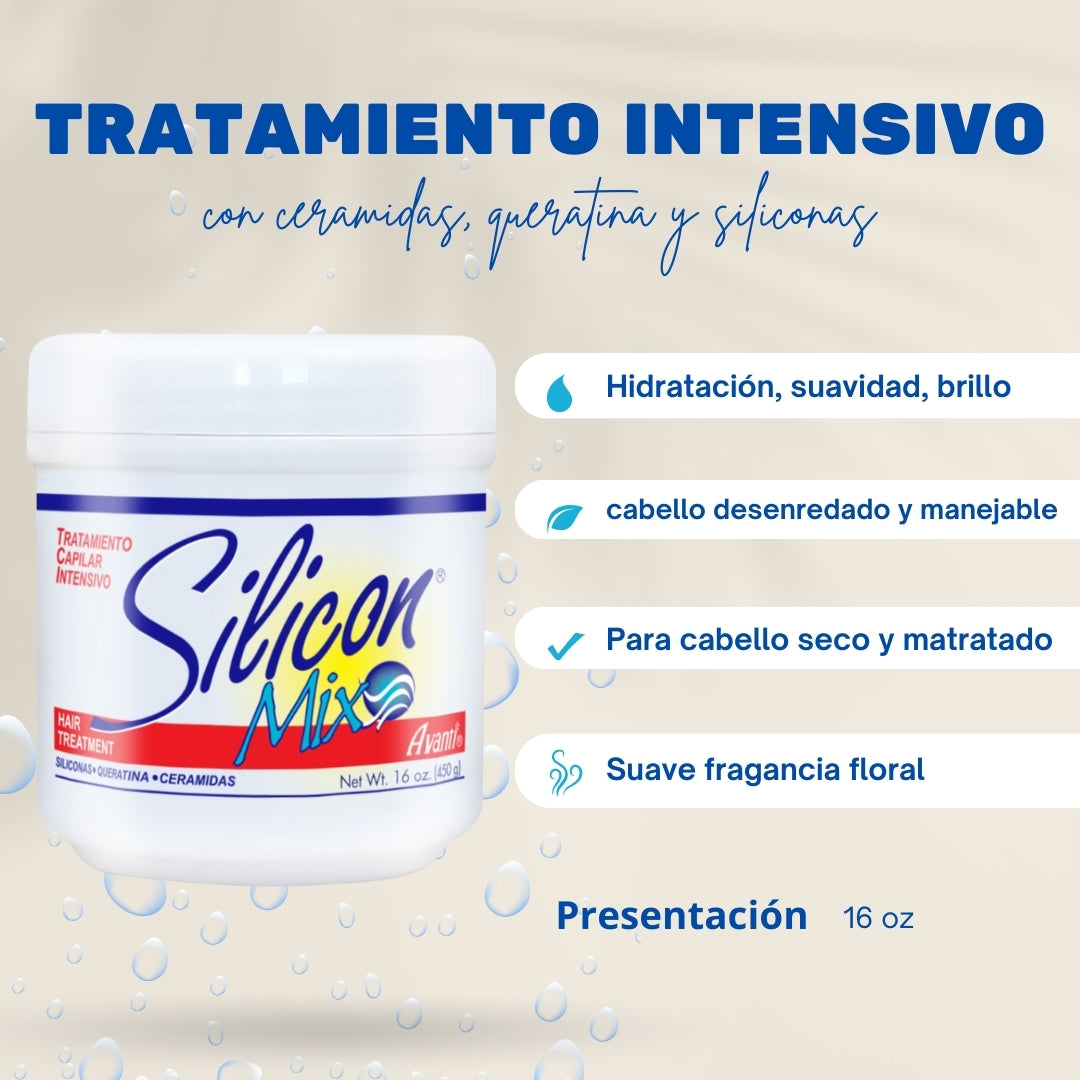 Tratamiento Capilar Hidratante Intensivo Silicon Mix – 16 oz